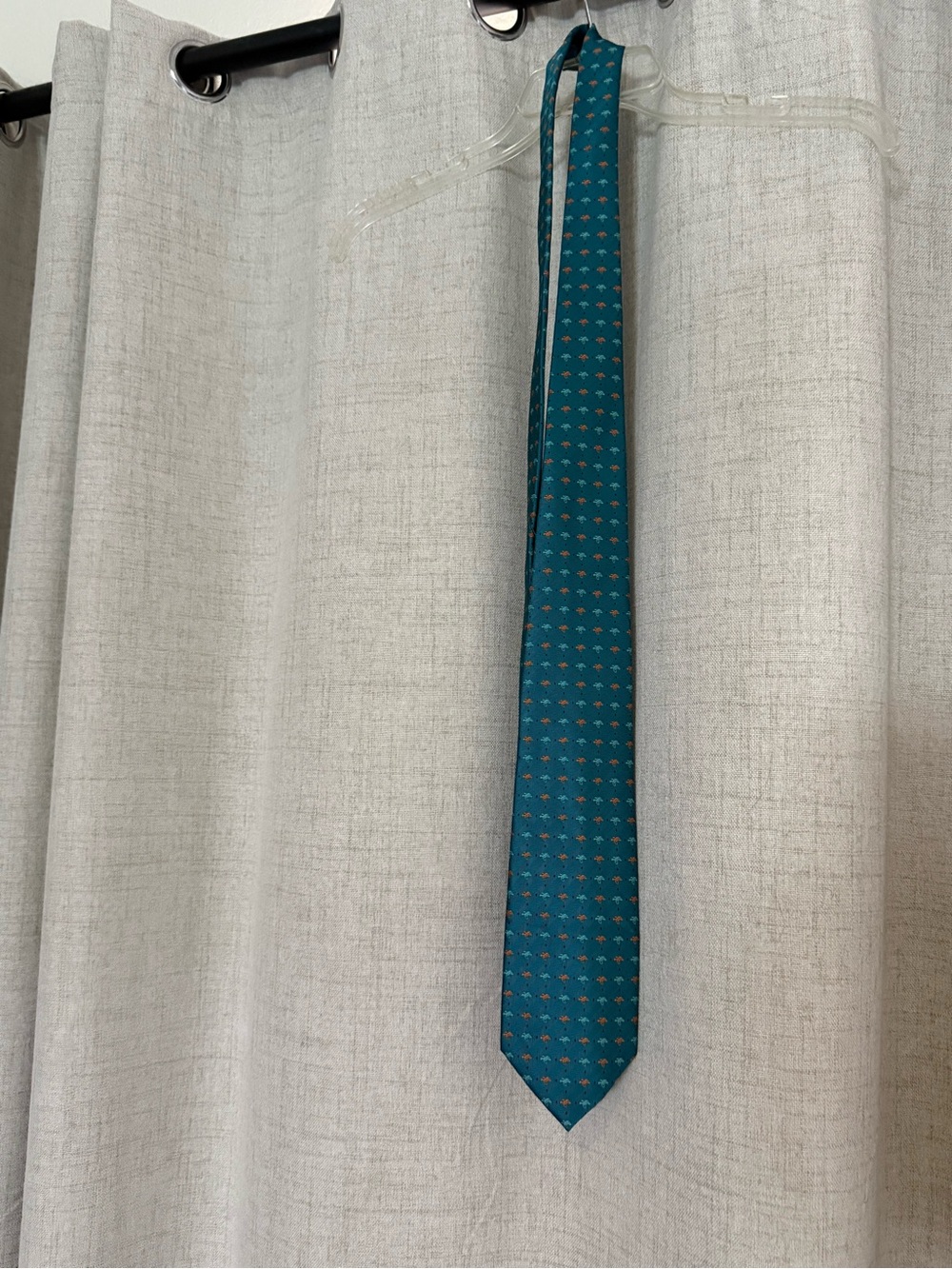 Men's Teal Patterned Silk Tie - Brand: